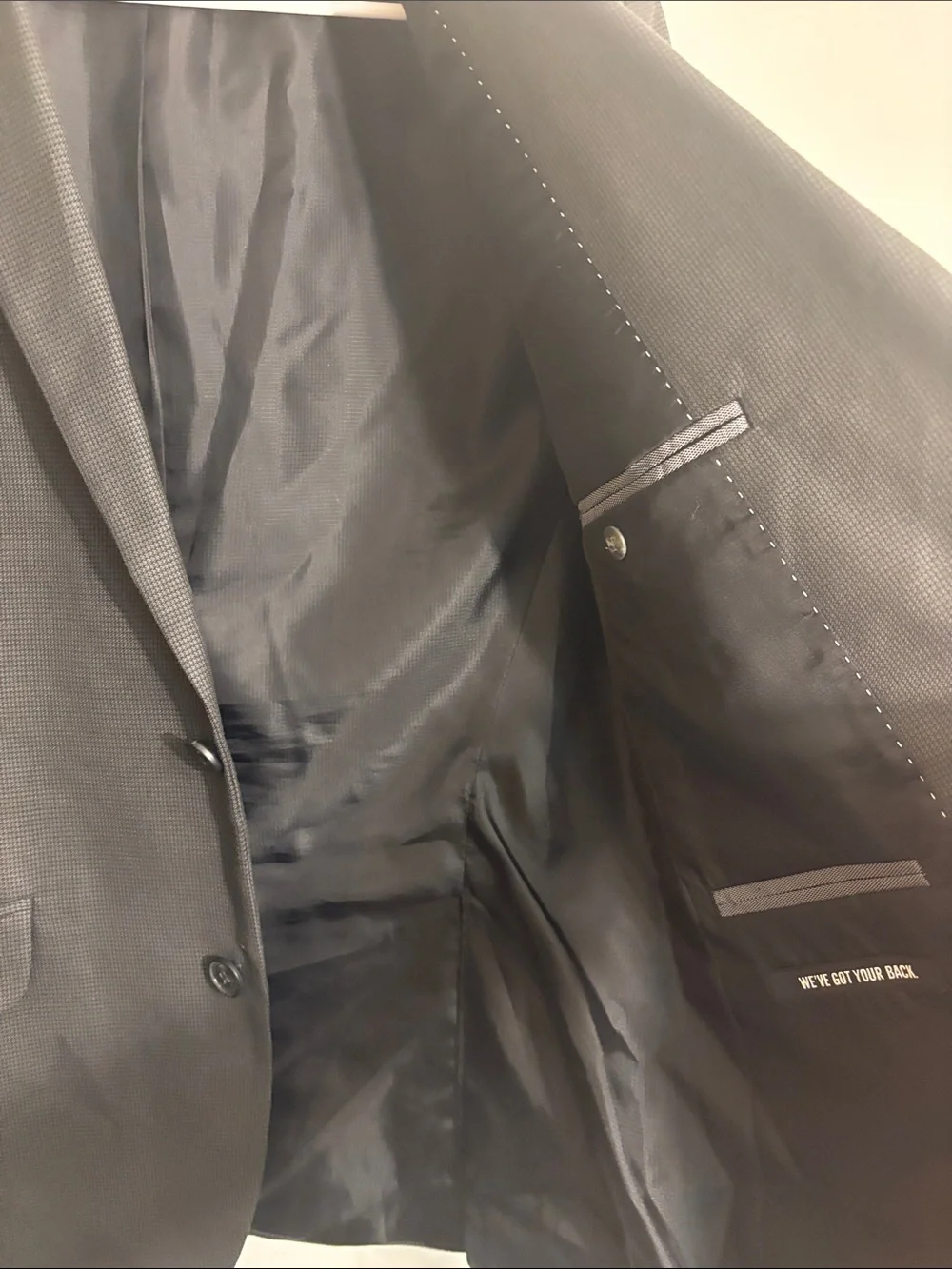 Kenneth Cole suit jacket houndstooth Classic Gray Two-Button